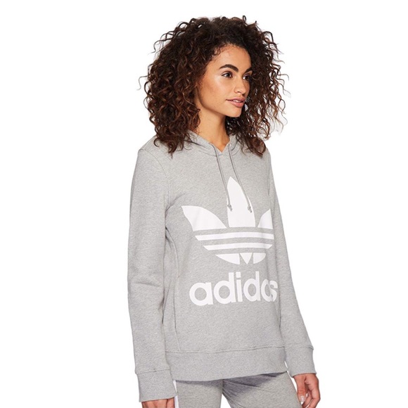 New Adidas ‘Oversized Trefoil Logo’ Hoodie - Picture 3 of 9